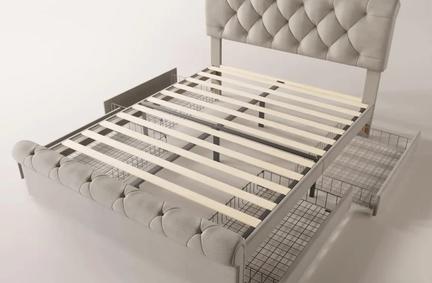 SOKEQTW Cama Tapizada 140×200 cm