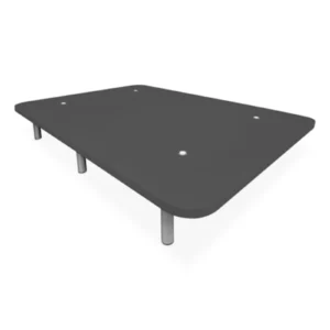 Base Tapizada 3D Extra Resistente con Patas de 25cm - Tejido Transpirable, Estructura Acero Reforzado, 135x180 cm, Gris Oscuro