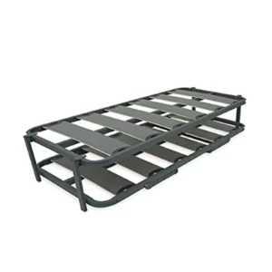 Cama Nido Reforzada Completa 90x190 - 2 Somieres de Láminas Anchas Anti-Ruido, Patas y Ruedas, Fabricada en España
