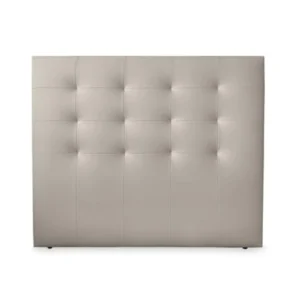 Cabecero cama Napoli acolchado en polipiel de alta calidad, 145x120 cm, beige - Madera de pino, resistente y lavable - Fabricado en España