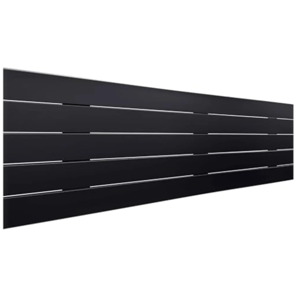 Cabecero de Cama de Madera Reciclada DM 150x46 cm - Estilo Palet Horizontal, Negro Sólido, Herrajes Incluidos, Fácil Instalación