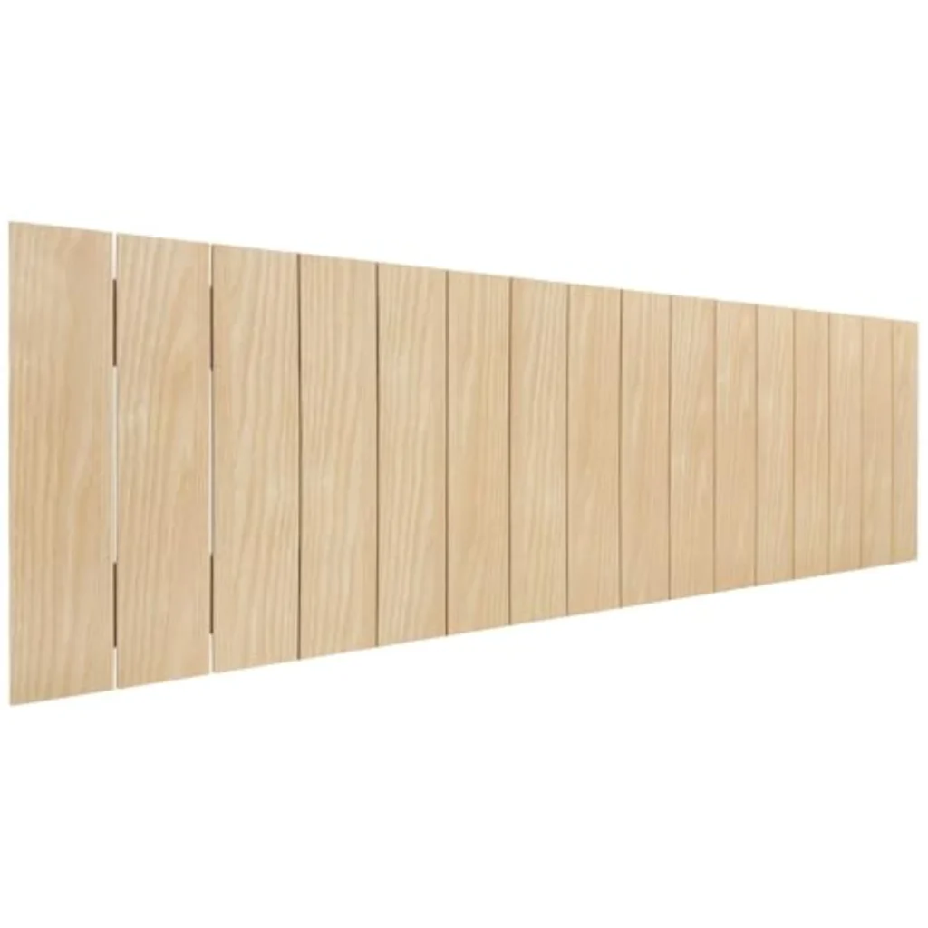 Cabecero de Cama de Madera Reciclada DM 135 cm - Estilo Palet Vertical, Herrajes Incluidos, Natural - Fácil Instalación y Limpieza